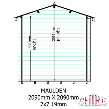 Shire Maulen with Verandah 7x7 19mm Log cabin