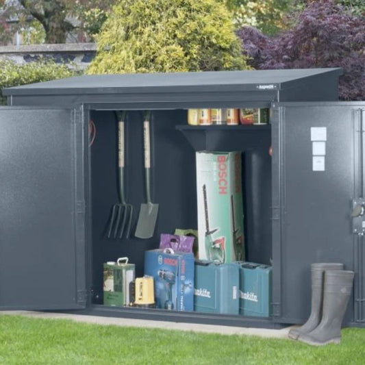 Asgard Annexe 6x3 Metal Garden Shed - Police Preferred Specification