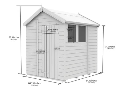 Sheds DIY Apex Garden Shed 7 ft Width