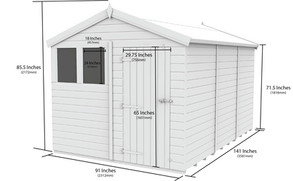 Sheds DIY Apex Garden Shed 8 ft Width