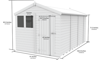 Sheds DIY Apex Garden Shed 8 ft Width
