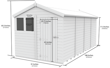 Sheds DIY Apex Garden Shed 8 ft Width