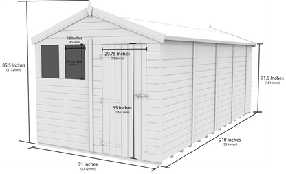 Sheds DIY Apex Garden Shed 8 ft Width