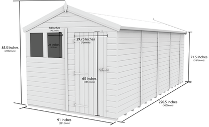 Sheds DIY Apex Garden Shed 8 ft Width