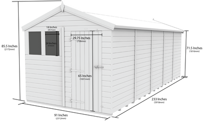 Sheds DIY Apex Garden Shed 8 ft Width