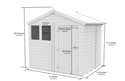 Sheds DIY Apex Garden Shed 8 ft Width