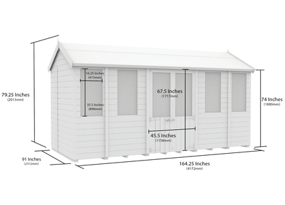 Sheds DIY Apex Summer Shed 8 ft Width