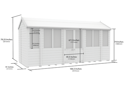 Sheds DIY Apex Summer Shed 8 ft Width