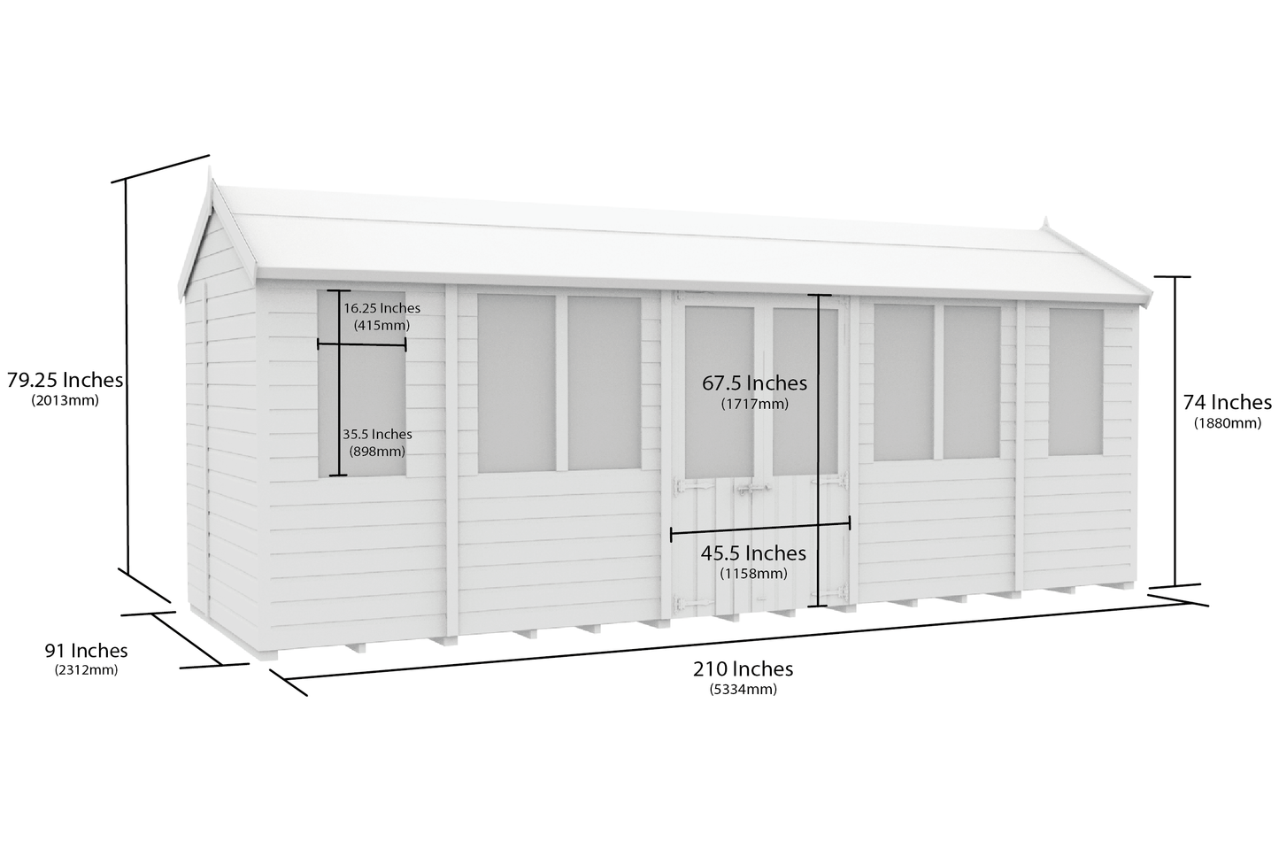 Sheds DIY Apex Summer Shed 8 ft Width