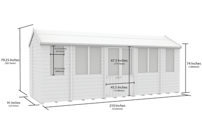 Sheds DIY Apex Summer Shed 8 ft Width
