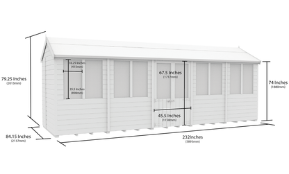Sheds DIY Apex Summer Shed 7 ft Width