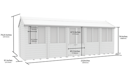 Sheds DIY Apex Summer Shed 8 ft Width