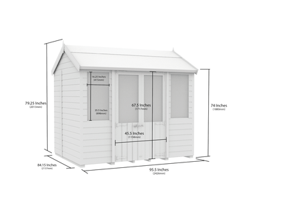 Sheds DIY Apex Summer Shed 7 ft Width
