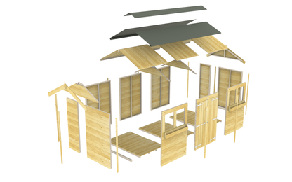 Sheds DIY Apex Summer Shed 4 ft Width