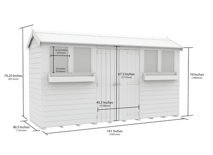 Sheds DIY Apex Summer Shed 4 ft Width