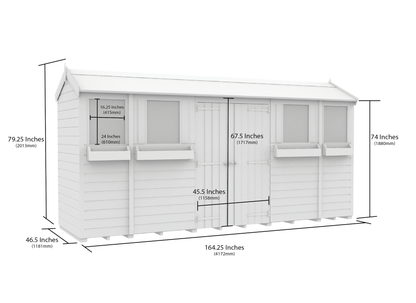 Sheds DIY Apex Summer Shed 4 ft Width