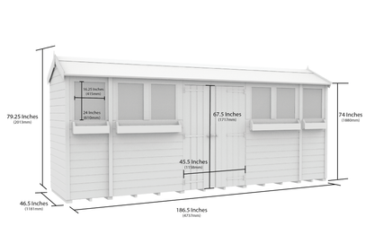 Sheds DIY Apex Summer Shed 4 ft Width