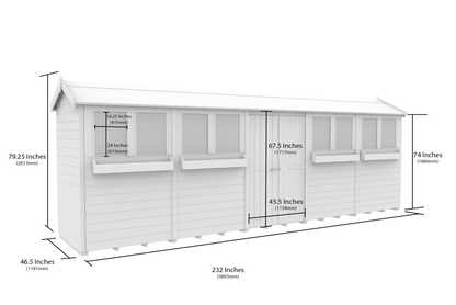 Sheds DIY Apex Summer Shed 4 ft Width