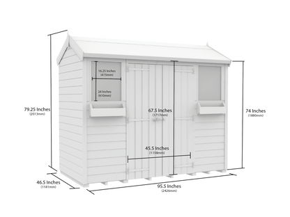 Sheds DIY Apex Summer Shed 4 ft Width
