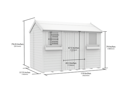 Sheds DIY Apex Summer Shed 5 ft Width
