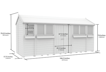 Sheds DIY Apex Summer Shed 5 ft Width