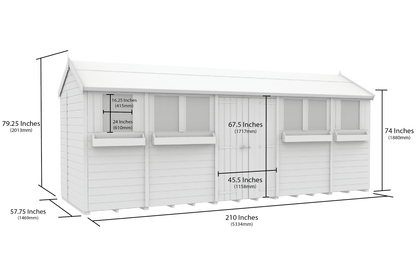 Sheds DIY Apex Summer Shed 5 ft Width