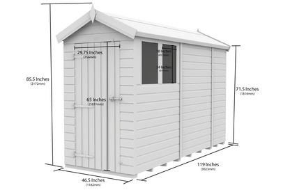 Sheds DIY Apex Garden Shed 4 ft Width