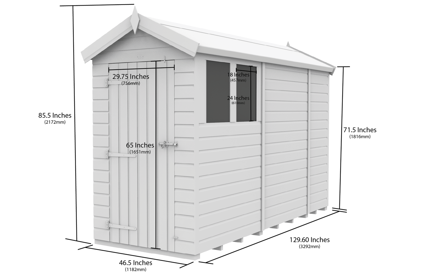 Sheds DIY Apex Garden Shed 4 ft Width