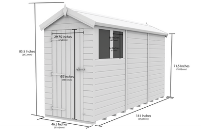 Sheds DIY Apex Garden Shed 4 ft Width