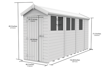 Sheds DIY Apex Garden Shed 4 ft Width