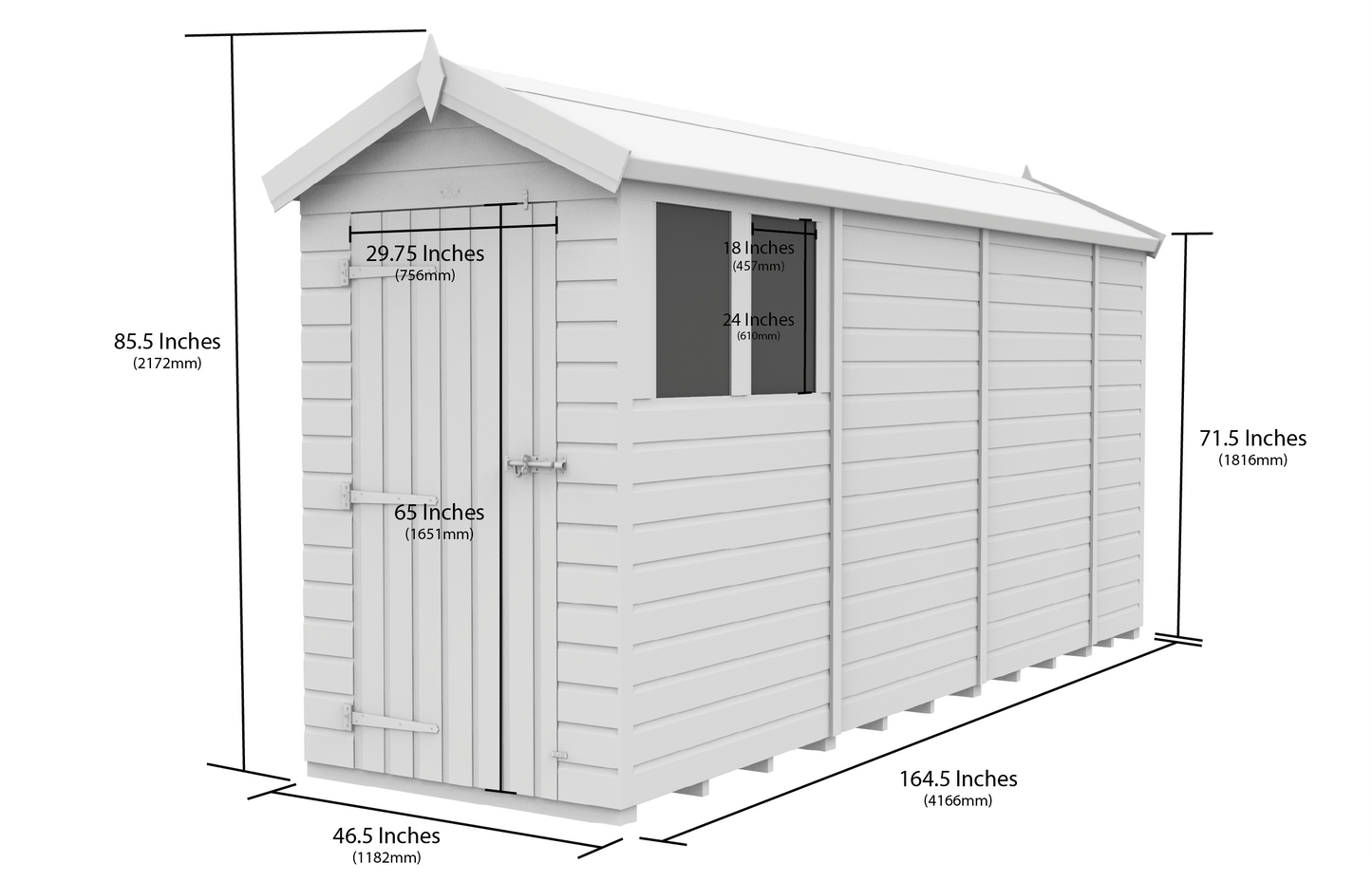 Sheds DIY Apex Garden Shed 4 ft Width
