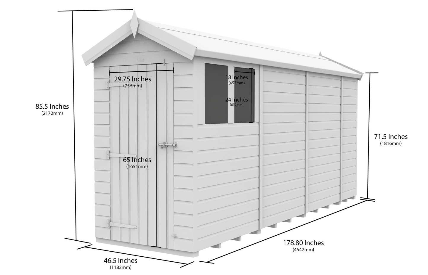 Sheds DIY Apex Garden Shed 4 ft Width