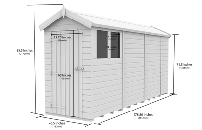 Sheds DIY Apex Garden Shed 4 ft Width