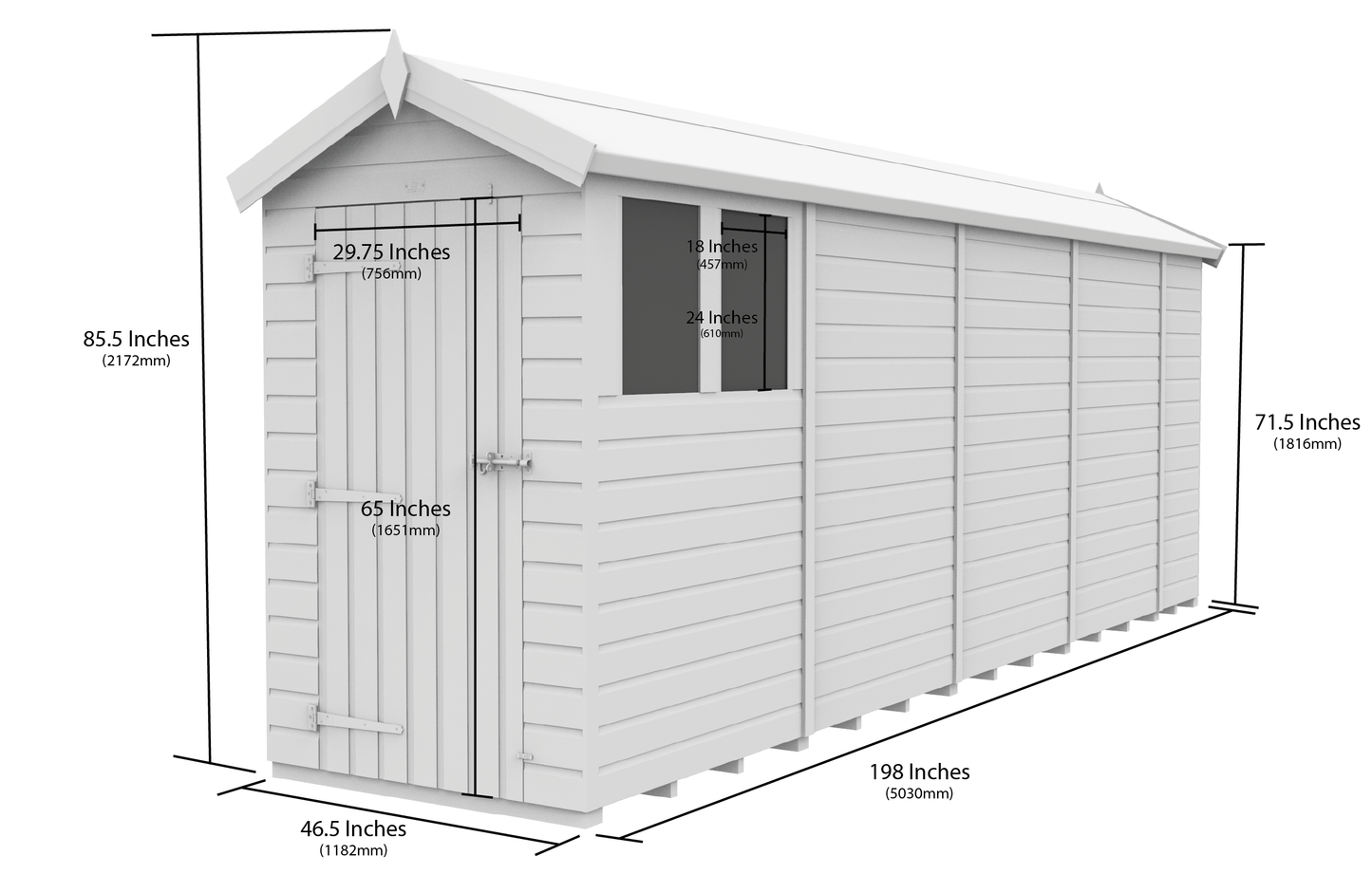 Sheds DIY Apex Garden Shed 4 ft Width