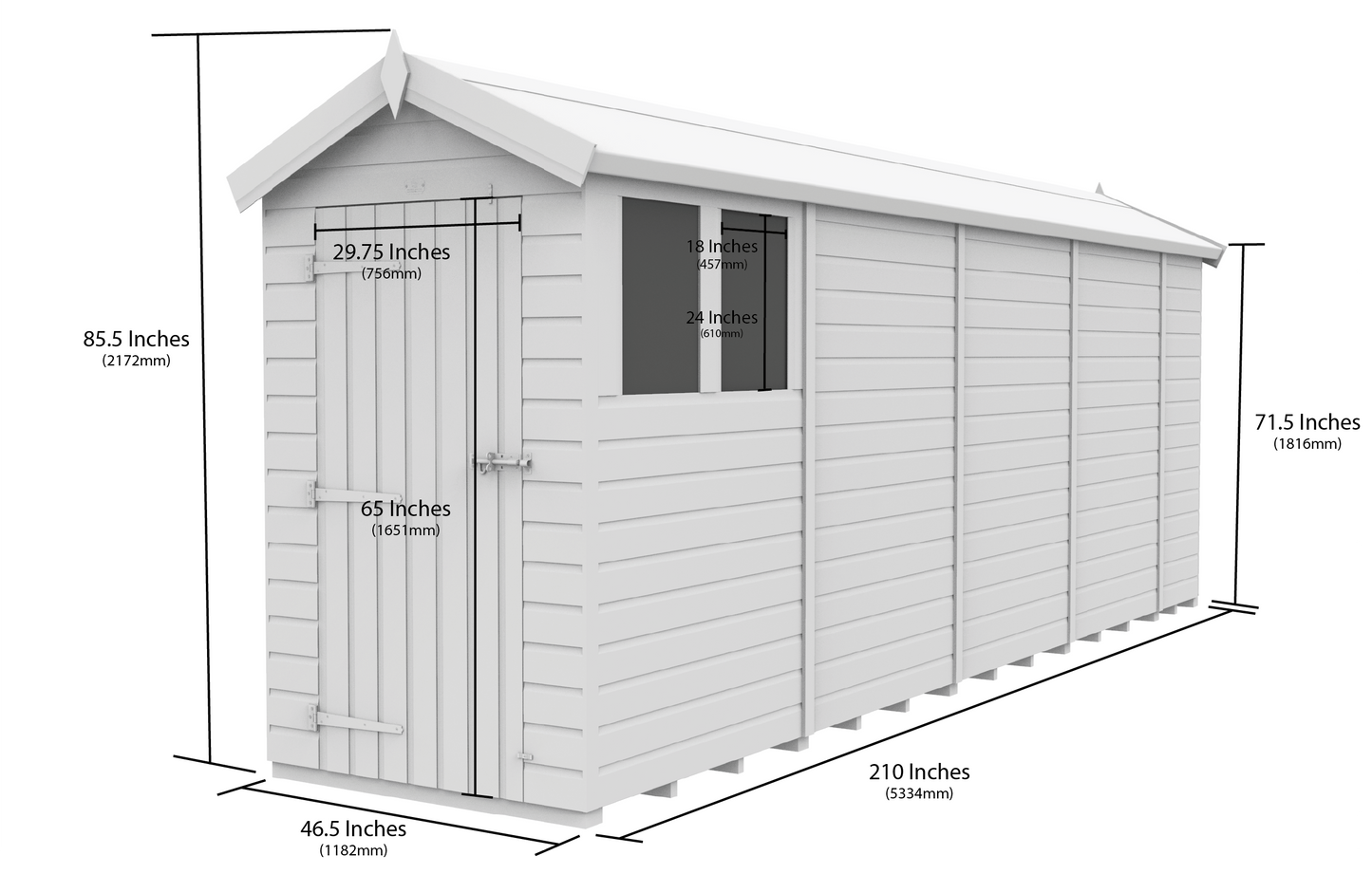 Sheds DIY Apex Garden Shed 4 ft Width