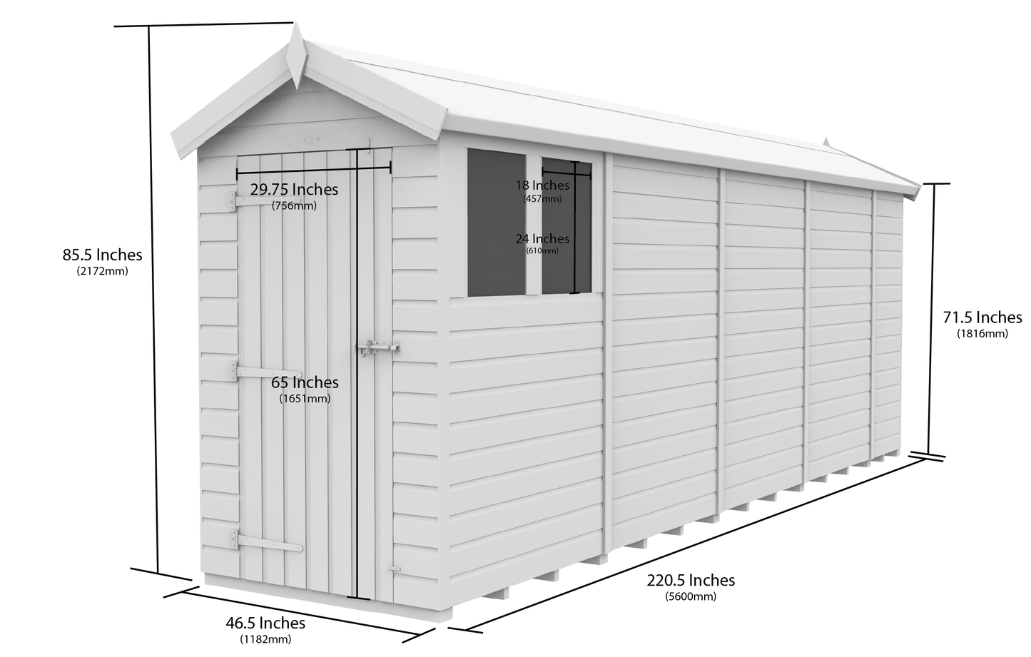 Sheds DIY Apex Garden Shed 4 ft Width