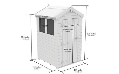 Sheds DIY Apex Garden Shed 4 ft Width