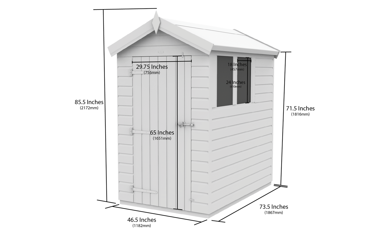 Sheds DIY Apex Garden Shed 4 ft Width