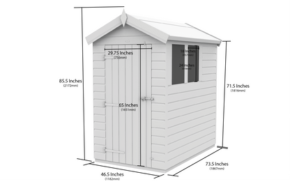 Sheds DIY Apex Garden Shed 4 ft Width