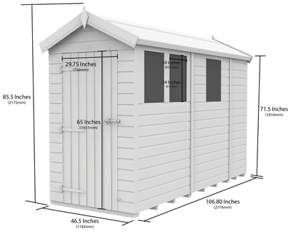 Sheds DIY Apex Garden Shed 4 ft Width