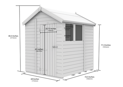 Sheds DIY Apex Garden Shed 6 ft Width