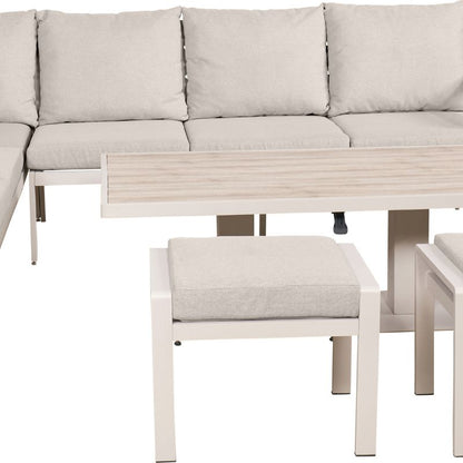 Pacific Lifestyle - Aruba Outdoor Corner Seating Set with Adjustable Table
