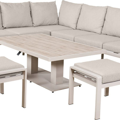 Pacific Lifestyle - Aruba Outdoor Corner Seating Set with Adjustable Table