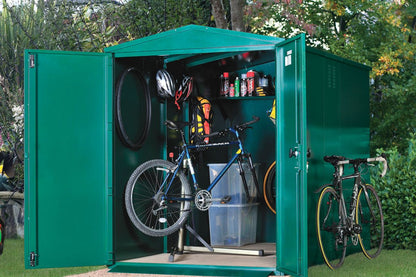 Asgard Centurion 4X Bike Storage 5' x 7' Metal Cycle Shed - Police approved -Installation Available