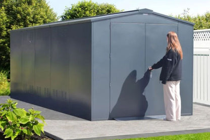 Asgard Gladiator Plus 3 Extra Large 7x18 Metal Garden Shed - Police Preferred Specification-Installation Available