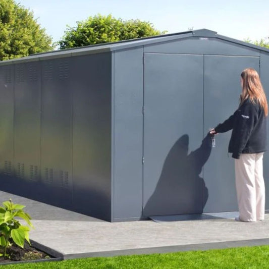 Asgard Gladiator Plus 3 Extra Large 7x18 Metal Garden Shed - Police Preferred Specification-Installation Available