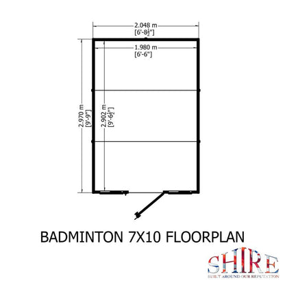 Shire Badminton 7x10 Summerhouse