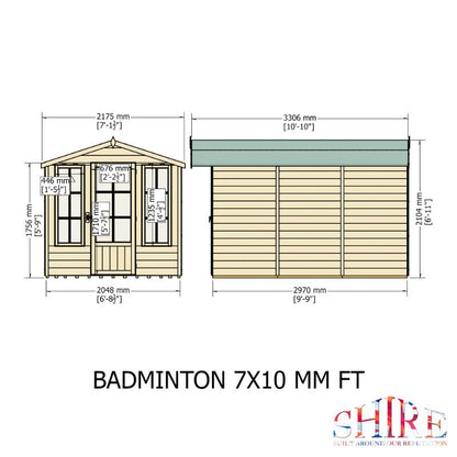 Shire Badminton 7x10 Summerhouse