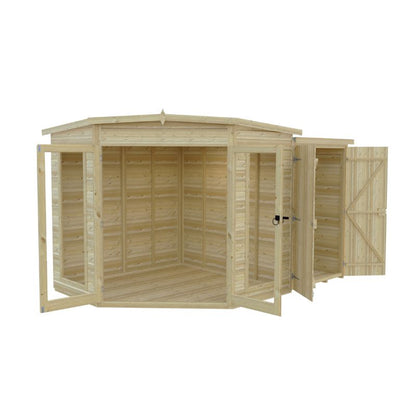 Shire Barclay With Side Shed 7x11 Summerhouse