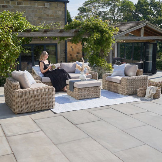 Pacific Lifestyle - Como Natural Antique Outdoor Seating Set